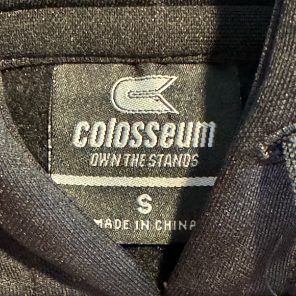 NWOT Iowa Hawkeyes Football Colosseum Black Gray Yellow Hooded Sweater Men S - Picture 8 of 9